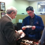 Steve and Paul evaluating silver Steve and Paul evaluating silver